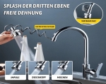 سرشیر ظرفشویی شلنگدار سه حالته پاپیروس مدل LUX